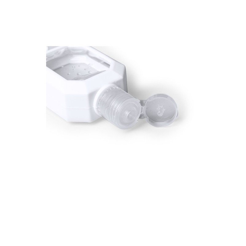Gel Hydroalcoolique Personnalisé Sécurité Bien-Être Flaix Matières : silicone Couleurs : blanc goodies publicitaire événementiel
