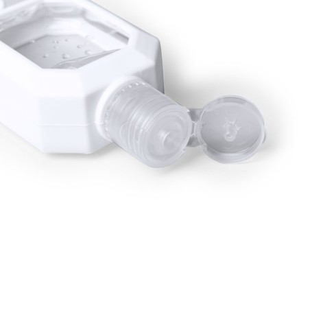 Gel Hydroalcoolique Personnalisé Sécurité Bien-Être Flaix Matières : silicone Couleurs : blanc goodies publicitaire événementiel