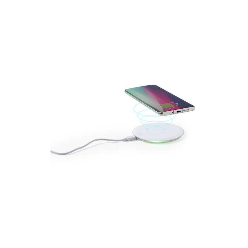 Chargeur Rapide Sans Fil Personnalisé 10W Pas Cher Lumbert Couleurs : blanc cadeau entreprise pas cher