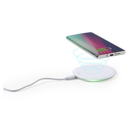Chargeur Rapide Sans Fil Personnalisé 10W Pas Cher Lumbert Couleurs : blanc cadeau entreprise pas cher