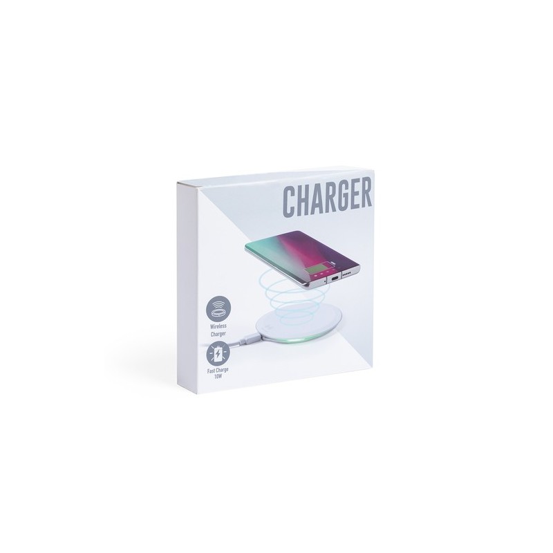 Chargeur Rapide Sans Fil Personnalisé 10W Pas Cher Lumbert Couleurs : blanc marquage laser ultra précis