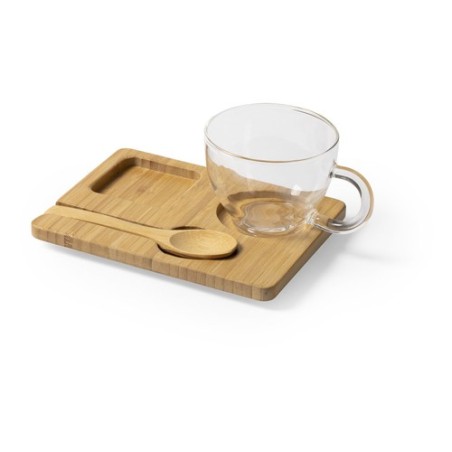 Set Morkel : Mug en verre et bambou
