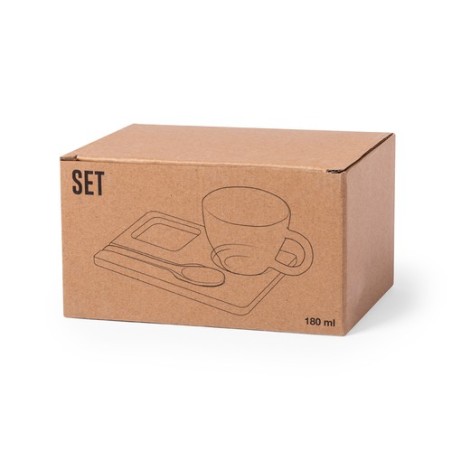 Set Morkel : Mug en verre et bambou