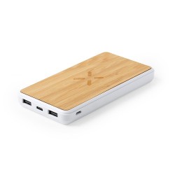 Chargeur Sans Fil Personnalisé Dickens Power Bank Matières : bambou 2