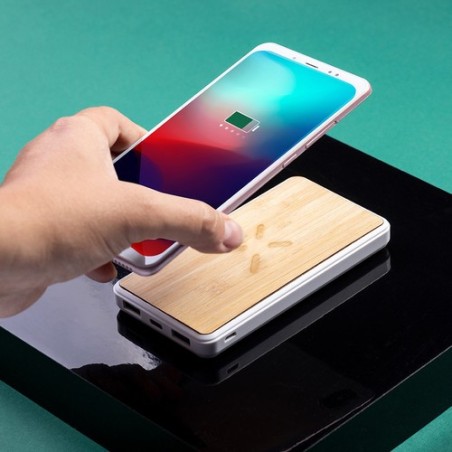 Chargeur Sans Fil Personnalisé Dickens Power Bank Matières : bambou impression haute définition