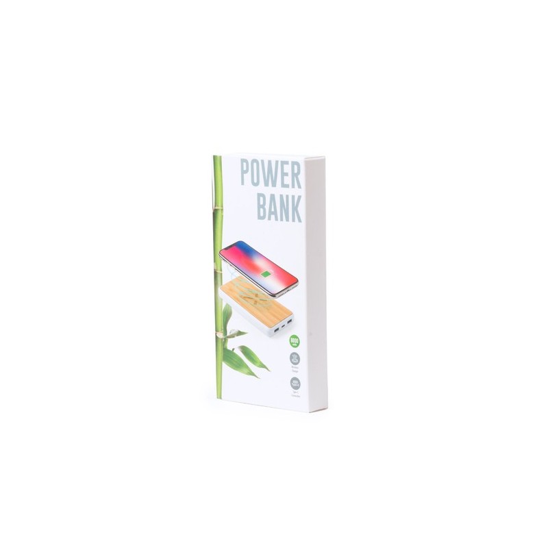Chargeur Sans Fil Personnalisé Dickens Power Bank Matières : bambou livraison express 24h 48h