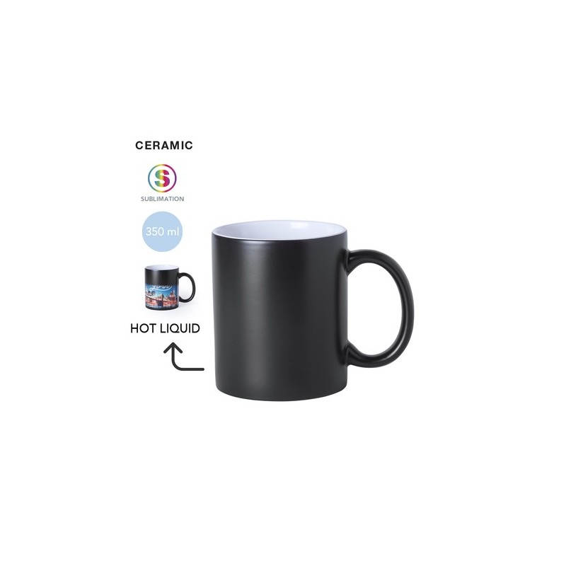 Mug Personnalisé de Sublimation Bardot Matières : céramique Couleurs : noir personnalisable avec votre logo