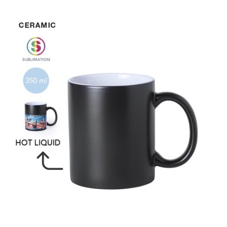 Mug Personnalisé de Sublimation Bardot Matières : céramique Couleurs : noir personnalisable avec votre logo