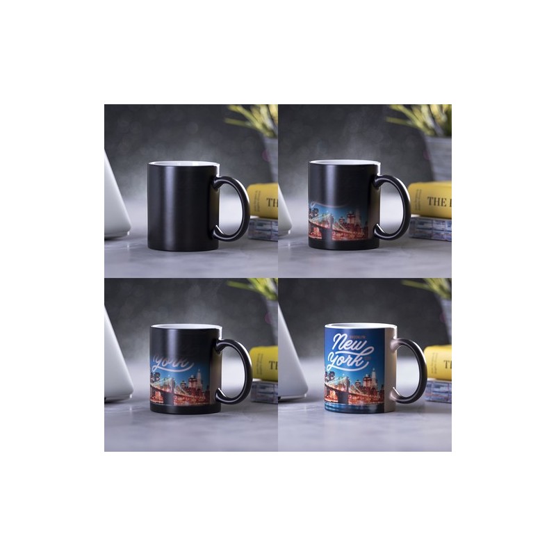 Mug Personnalisé de Sublimation Bardot Matières : céramique Couleurs : noir cadeau entreprise pas cher