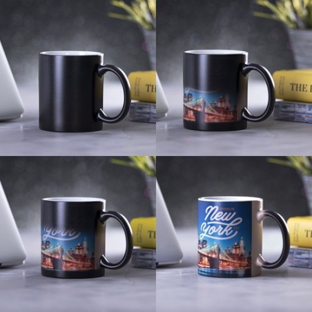 Mug Personnalisé de Sublimation Bardot Matières : céramique Couleurs : noir cadeau entreprise pas cher