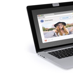 Bloqueur Webcam Personnalisé Éco-responsable - Lacol Couleurs : argenté cadeau client original