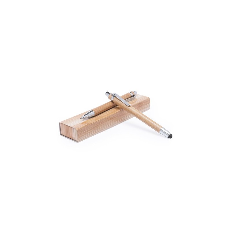 Set de Stylo Publicitaire Personnalisé - Stylo à Bille et Porte-Mines Heleon Matières : bambou