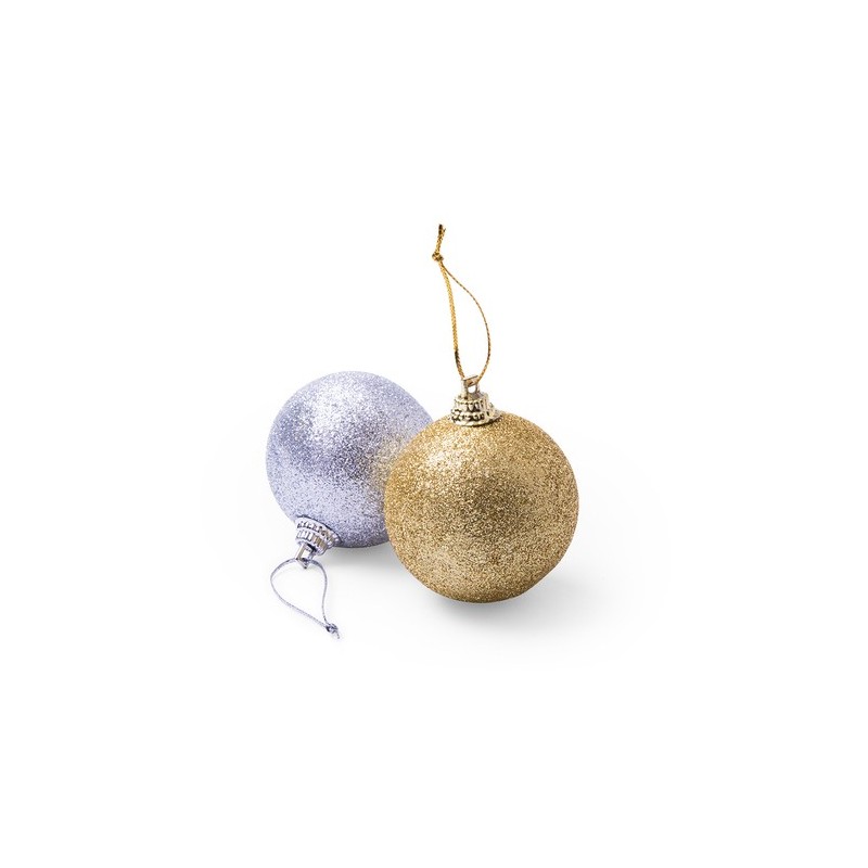 Set d'Ornements de Noël Publicitaires Éco-responsables Boules de Noël Yenkit Couleurs : blanc cadeau entreprise pas cher