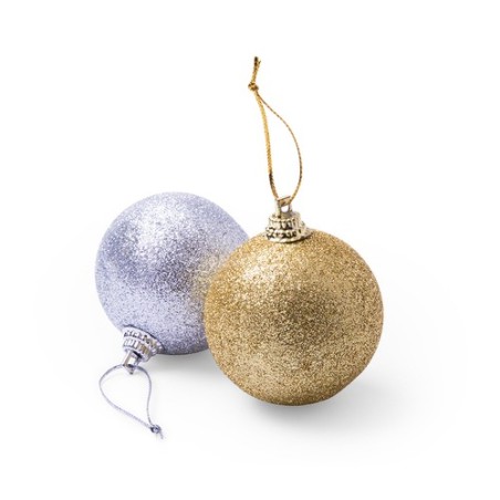 Set d'Ornements de Noël Publicitaires Éco-responsables Boules de Noël Yenkit Couleurs : blanc cadeau entreprise pas cher