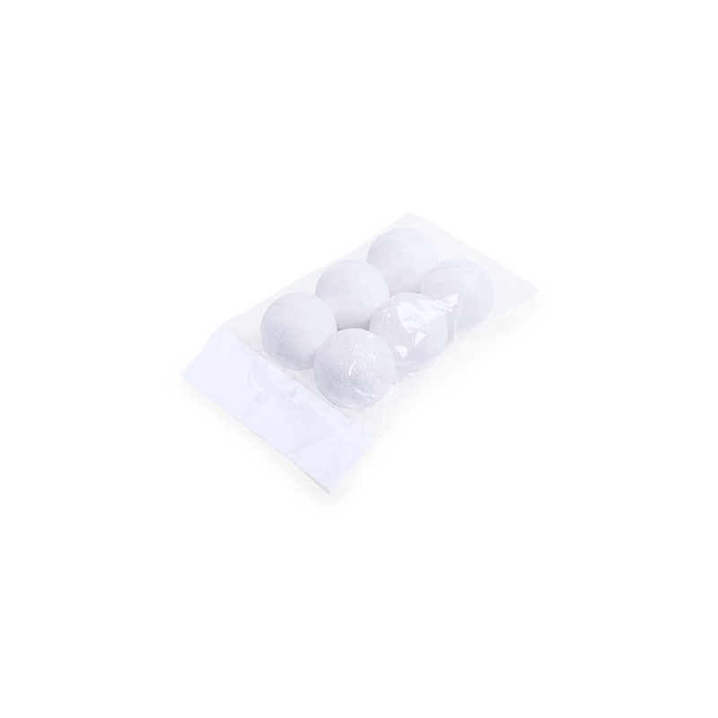 Set d'Ornements de Noël Publicitaires Éco-responsables Boules de Noël Yenkit Couleurs : blanc impression haute définition