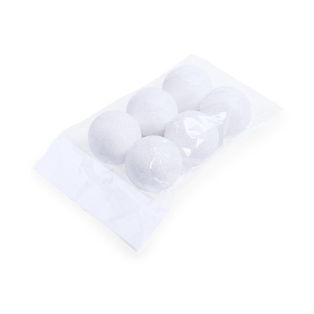 Set d'Ornements de Noël Publicitaires Éco-responsables Boules de Noël Yenkit Couleurs : blanc impression haute définition