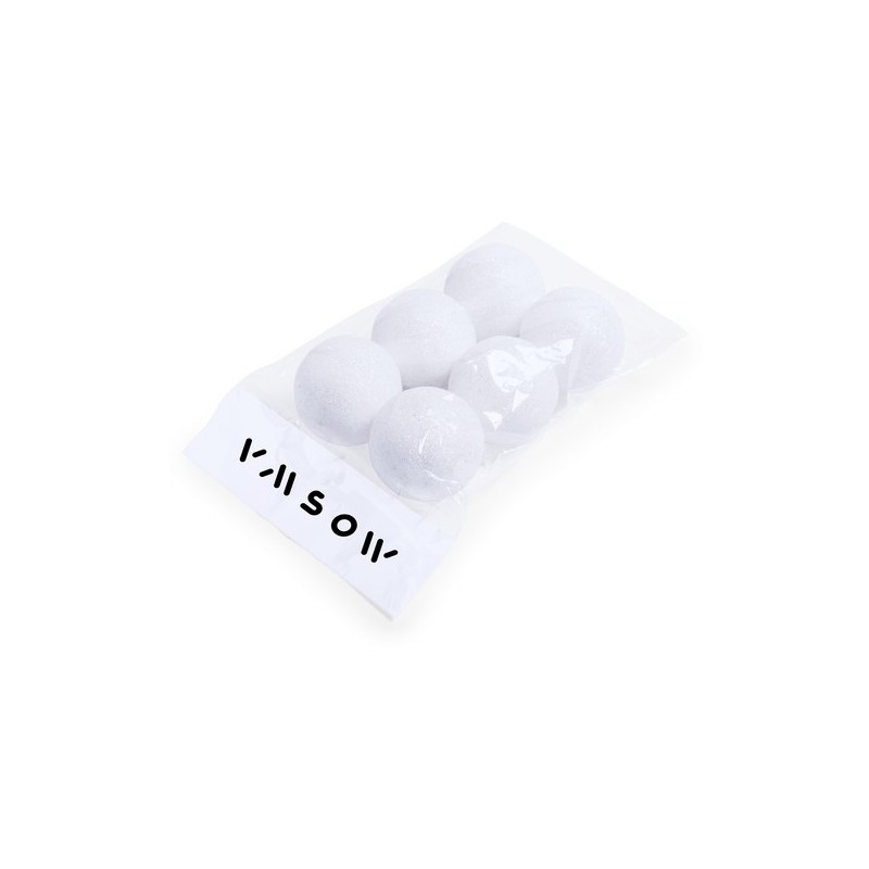 Set d'Ornements de Noël Publicitaires Éco-responsables Boules de Noël Yenkit Couleurs : blanc cadeau collaborateur premium
