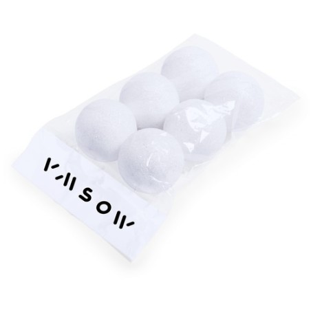 Set d'Ornements de Noël Publicitaires Éco-responsables Boules de Noël Yenkit Couleurs : blanc cadeau collaborateur premium