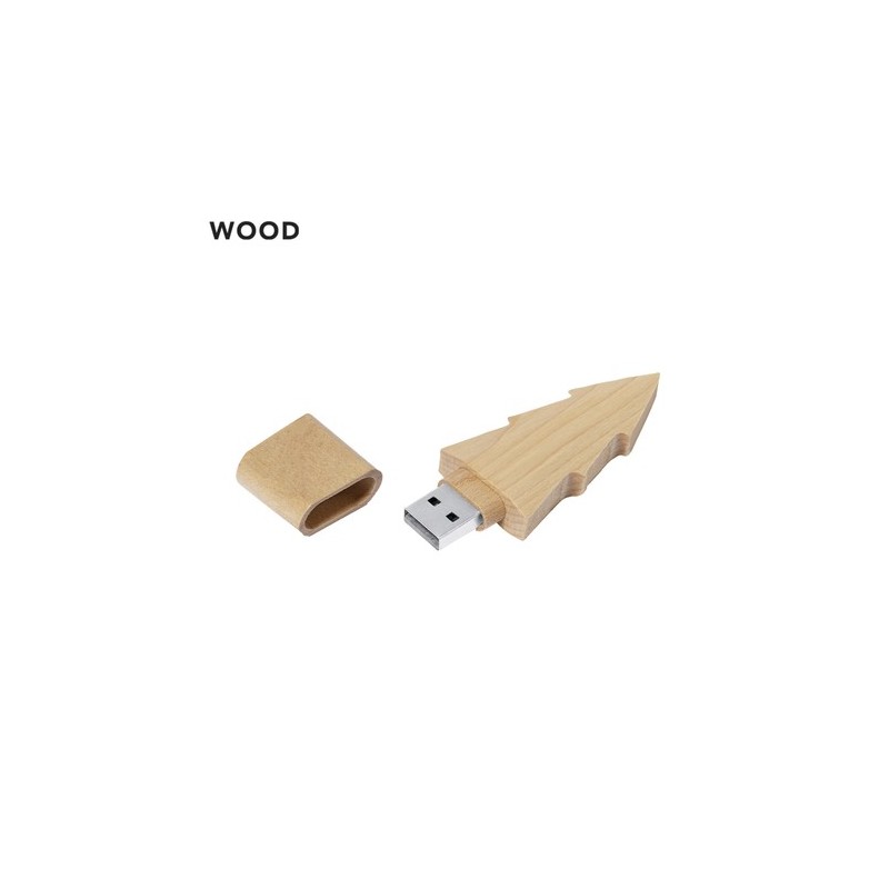Clé USB 16GB personnalisée pas cher Neskup Matières : bois Couleurs : naturel personnalisable avec votre logo