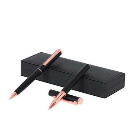 Set personnalisé pas cher de Blexa Matières : aluminium Couleurs : noir personnalisable avec votre logo