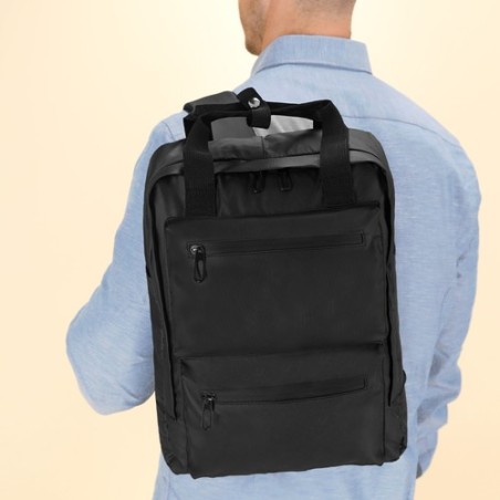 Sac à dos personnalisé pas cher Flipex Matières : PU Couleurs : noir cadeau entreprise pas cher