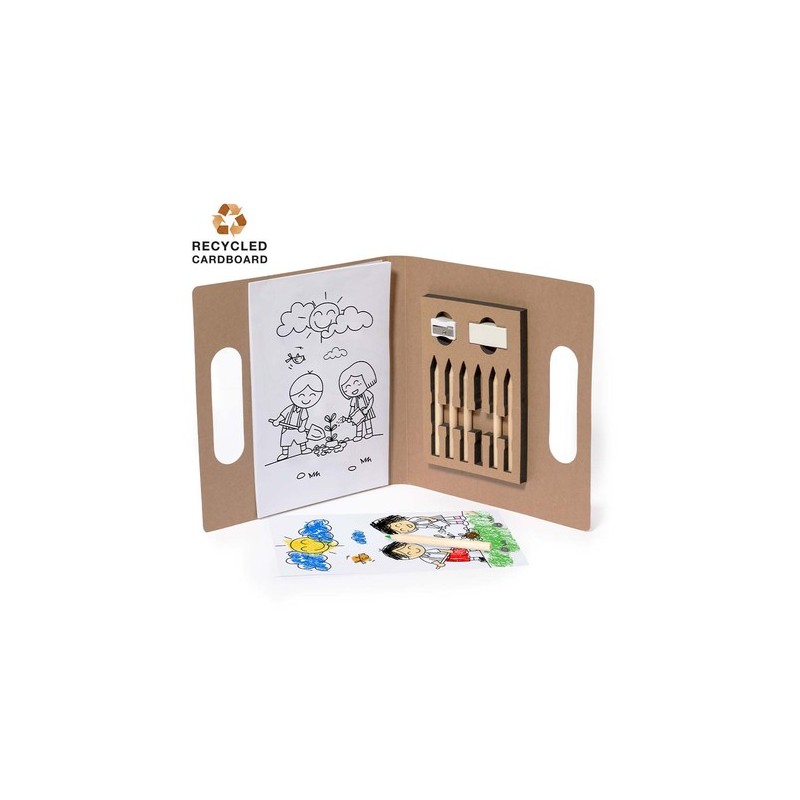 Kit de Coloriage Éco-responsable Personnalisé Pas Cher - Clumber Matières : carton recyclé