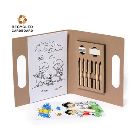 Kit de Coloriage Éco-responsable Personnalisé Pas Cher - Clumber Matières : carton recyclé