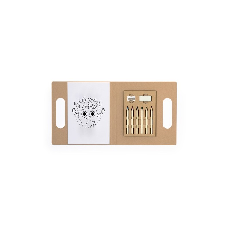 Kit de Coloriage Éco-responsable Personnalisé Pas Cher - Clumber Matières : carton recyclé personnalisable avec votre logo