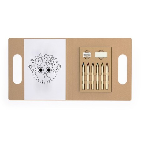 Kit de Coloriage Éco-responsable Personnalisé Pas Cher - Clumber Matières : carton recyclé personnalisable avec votre logo