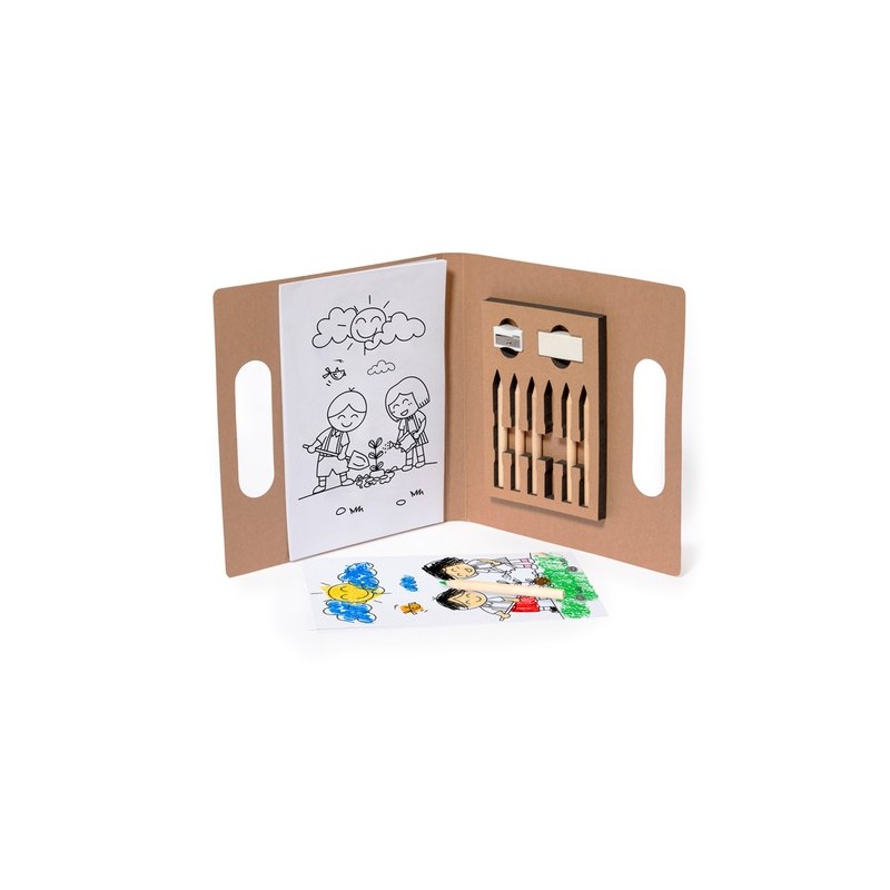Kit de Coloriage Éco-responsable Personnalisé Pas Cher - Clumber Matières : carton recyclé cadeau entreprise pas cher
