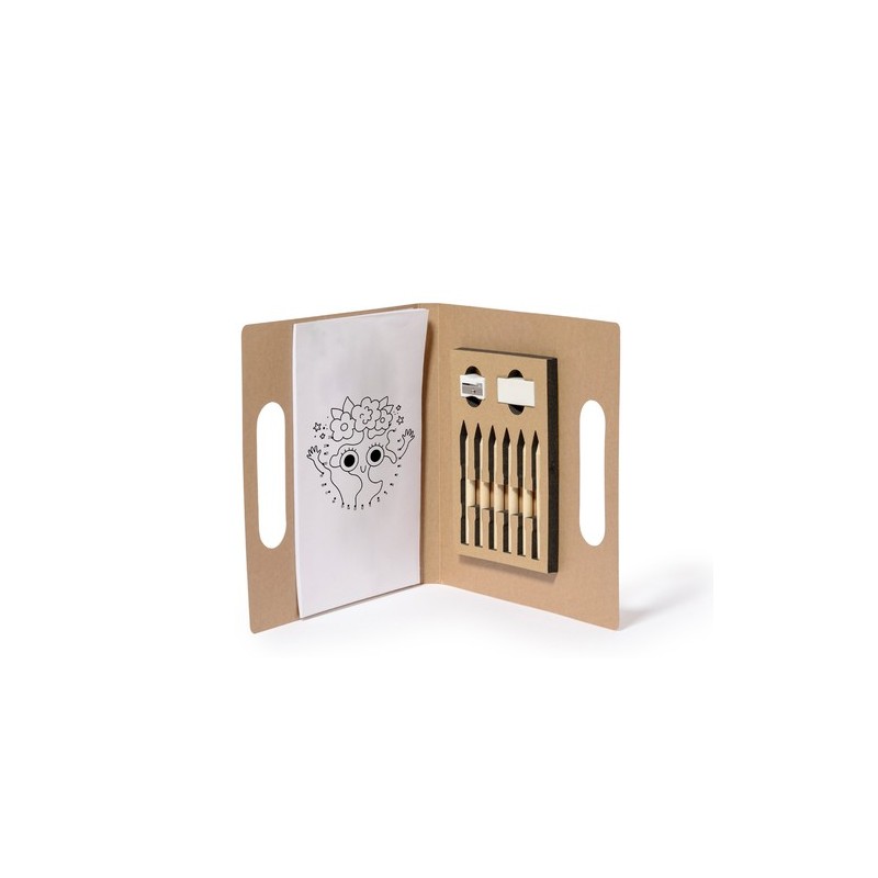 Kit de Coloriage Éco-responsable Personnalisé Pas Cher - Clumber Matières : carton recyclé goodies publicitaire événementiel
