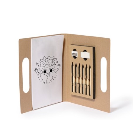 Kit de Coloriage Éco-responsable Personnalisé Pas Cher - Clumber Matières : carton recyclé goodies publicitaire événementiel