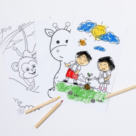 Kit de Coloriage Éco-responsable Personnalisé Pas Cher - Clumber Matières : carton recyclé livraison express 24h 48h