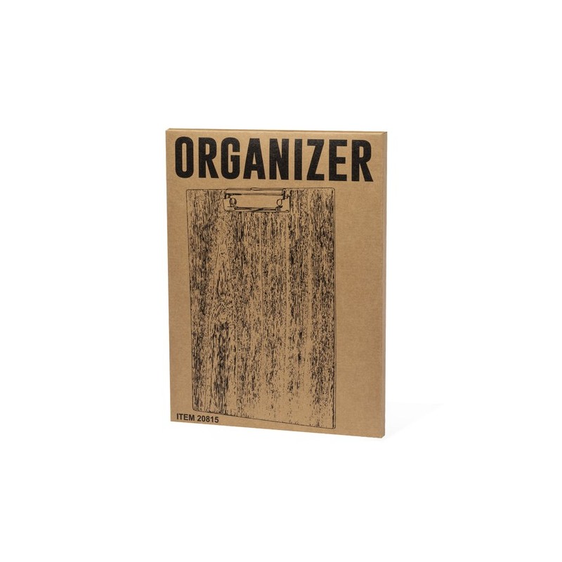 Organiseur A4 Personnalisé Éco-responsable Cadeau d'Entreprise Alborix Matières : bois goodies publicitaire événementiel
