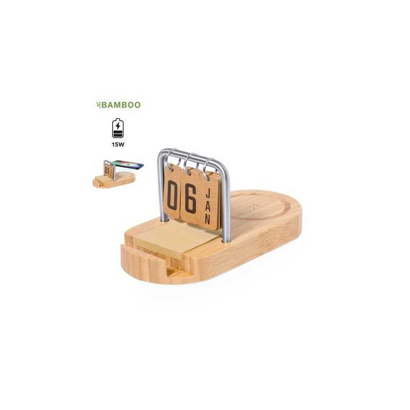 Chargeur Éco-responsable Multifonction Sainford Matières : bambou