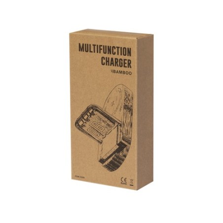 Chargeur Éco-responsable Multifonction Sainford Matières : bambou marquage laser ultra précis