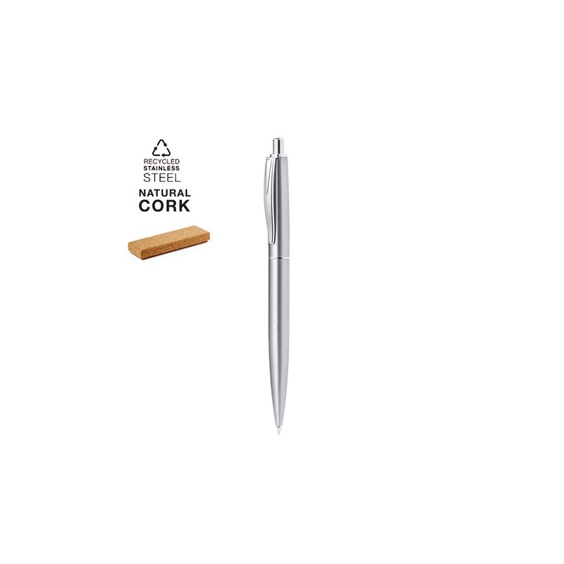 Stylo Éco-responsable Personnalisé pour Écriture Éthique - Lukonen Couleurs : argenté Matières : acier inoxydable recyclé person
