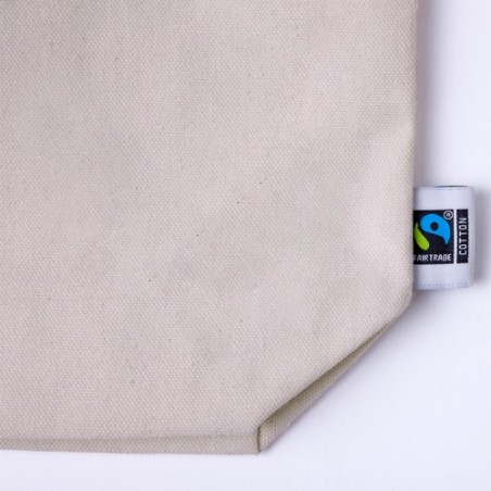 Sac Éthique Personnalisé de Shopping Hexa Fairtrade pas cher Matières : coton Couleurs : naturel marquage laser ultra précis