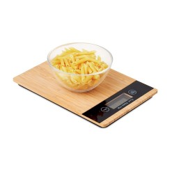 Balance de cuisine  en bambou ABS personnalisée - PRECISE Matières : bambou Couleurs : bois cadeau entreprise pas cher
