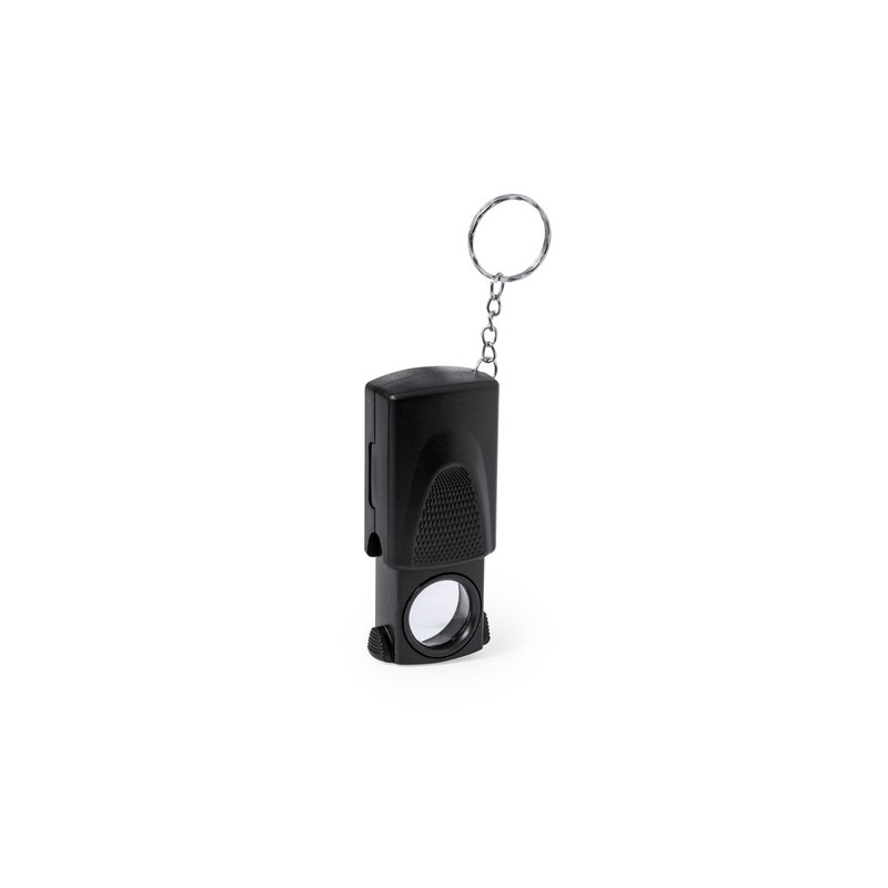 Loupe Porte-Clés Pratique Personnalisée 20X - Kondes Couleurs : noir cadeau entreprise pas cher