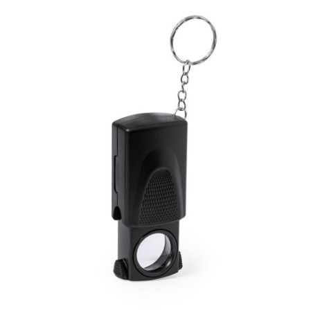 Loupe Porte-Clés Pratique Personnalisée 20X - Kondes Couleurs : noir cadeau entreprise pas cher