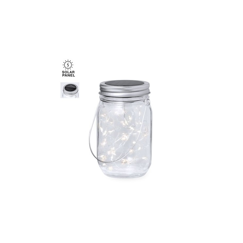 Lampe Éco-responsable Solaire Personnalisée pas cher - Rodina Matières : verre Couleurs : noir personnalisable avec votre logo