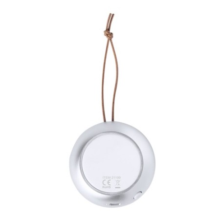 Haut-Parleur Éco-responsable Personnalisé de Qualité à Prix Abordable - Hiwent Matières : bambou Couleurs : argenté objet promot