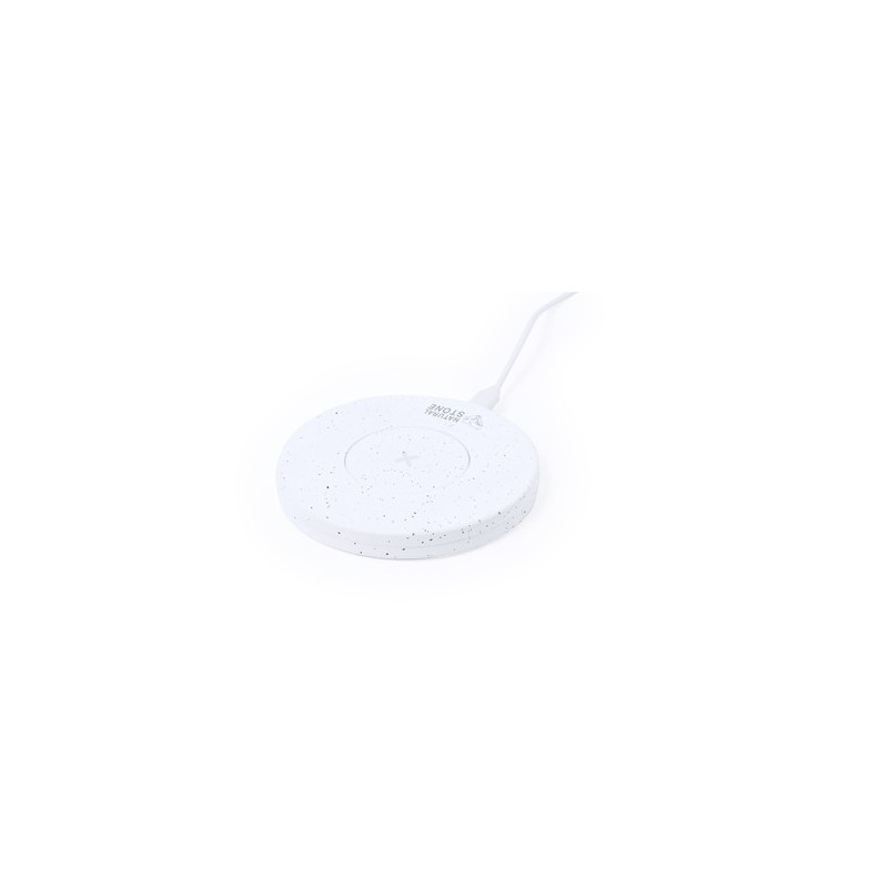 Chargeur Sans Fil Éco-responsable Personnalisé Pas Cher Lukater Matières : ABS Couleurs : blanc