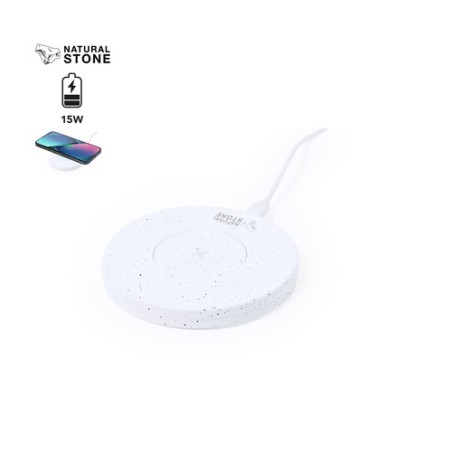 Chargeur Sans Fil Éco-responsable Personnalisé Pas Cher Lukater Matières : ABS Couleurs : blanc personnalisable avec votre logo