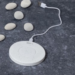 Chargeur Sans Fil Éco-responsable Personnalisé Pas Cher Lukater Matières : ABS Couleurs : blanc impression haute définition