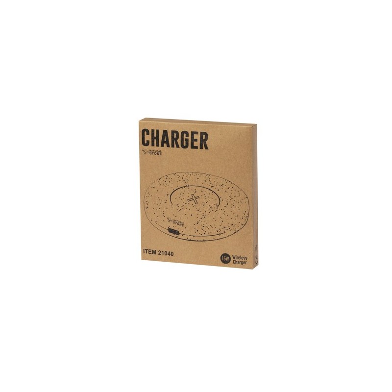 Chargeur Sans Fil Éco-responsable Personnalisé Pas Cher Lukater Matières : ABS Couleurs : blanc marquage laser ultra précis
