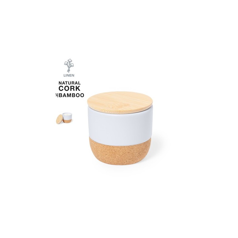 Bougie Personnalisée Aromatique Lin & Vanille - Lavolia personnalisable avec votre logo