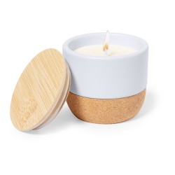 Bougie Personnalisée Aromatique Lin & Vanille - Lavolia cadeau entreprise pas cher