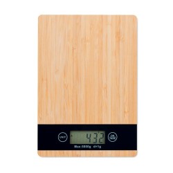 Balance de cuisine  en bambou ABS personnalisée - PRECISE Matières : bambou Couleurs : bois goodies publicitaire événementiel